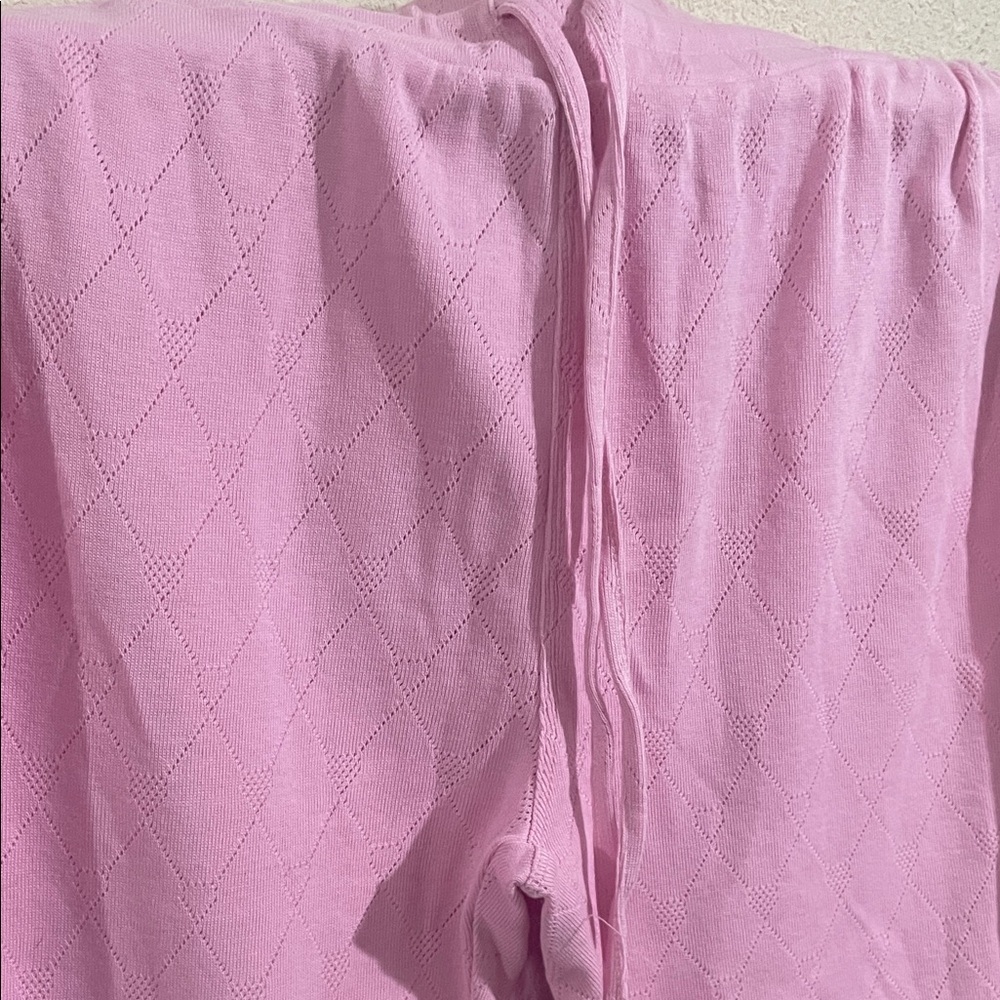 Loveshackfancy Pink Diamond Pattern Leggings Nwot - image 2